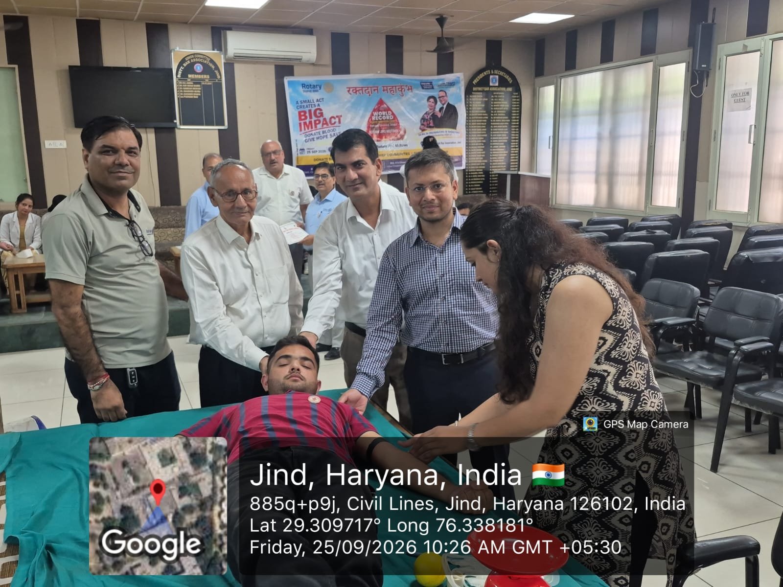 Blood donation service in Jind on 25 September 2026
